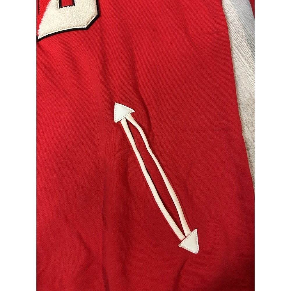 Bound by Soul Varsity Shooter Men's Red Size L Letterman Hoodie Sweatshirt NWOT - Picture 4 of 8